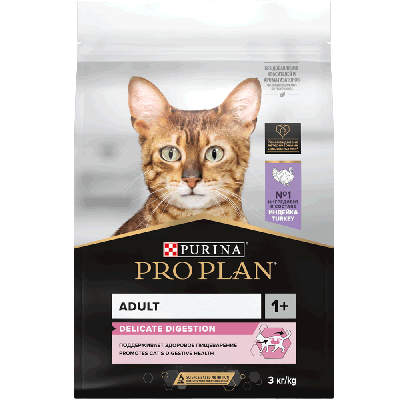 PRO PLAN® DELICATE для взрослых кошек с индейкой