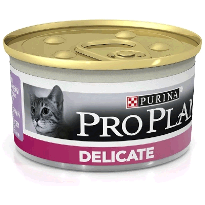 PRO PLAN® DELICATE для взрослых кошек паштет с индейкой