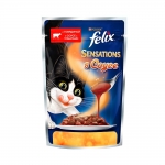 Влажный корм Sensations, говядина с томатами в соусе